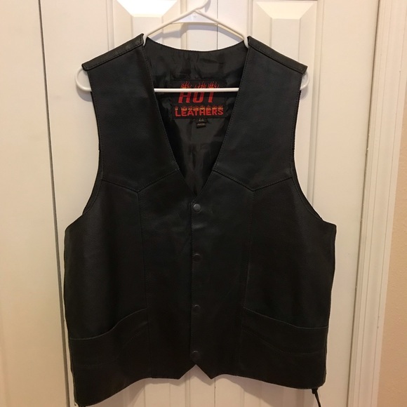 Other - Leather Biker vest size 2XL lace up sides, Harley Other - Leather Biker vest size 2XL lace up sides, Harley